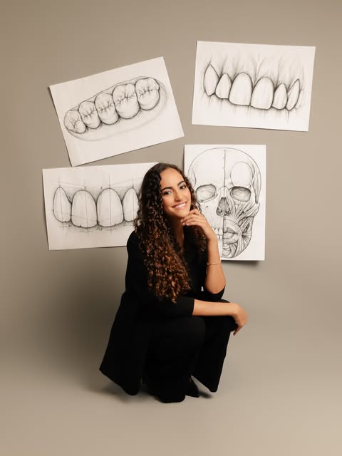 Fotos profissionais Pará de Minas — ensaio criativo de dentista com ilustrações